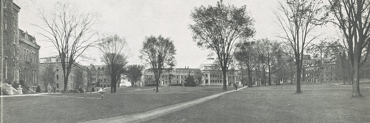 Northeast view of the Arts Quad